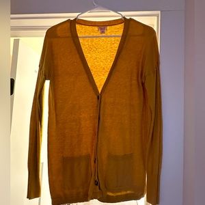 Yellow rust cardigan